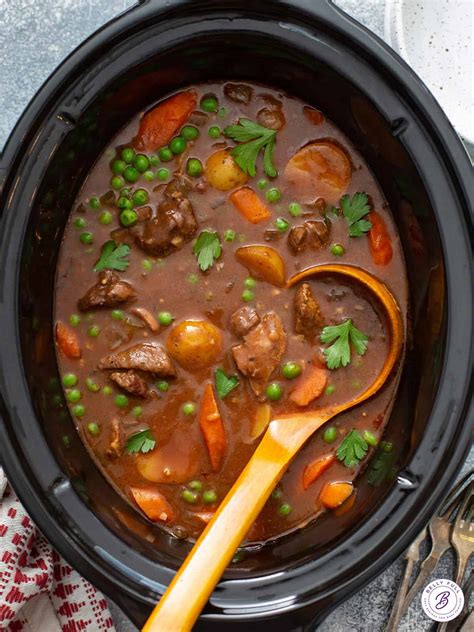 Slow Cooker Beef Stew Recipe {Best Ever!} - Belly Full