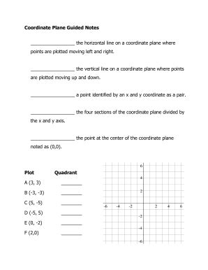 Coordinate Plane Guided Notes - Fill Online, Printable, Fillable, Blank ...