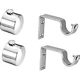 Buy A & Y Traders 2 SS Simple Finial (Cap), 2 SS and Wood Combination ...