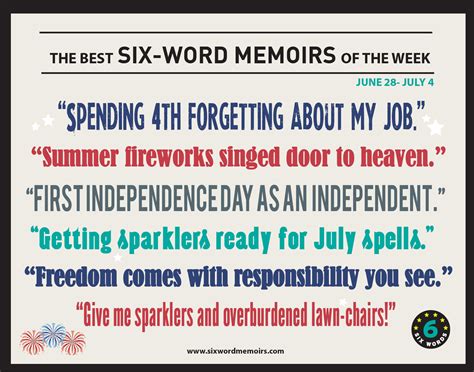 “Freedom comes with responsibility you see.” The Best Six-Word Memoirs ...