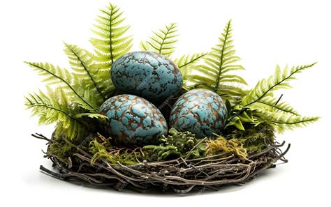 Dinosaur egg nest on white background | Premium AI-generated image