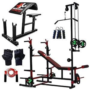 MUSCAZO FITNESS : 20-in-1 Multipurpose Bench Pro with Preacher Curl ...