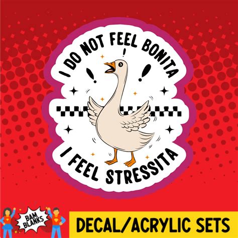 I Dont Feel Bonita - DECAL AND ACRYLIC SHAPE #DA02246 – BAM Blanks and More