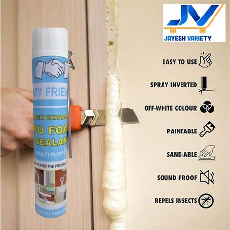All Purpose Polyurethane Foam | PU Foam Spray. Off-White Color, 750 ml ...