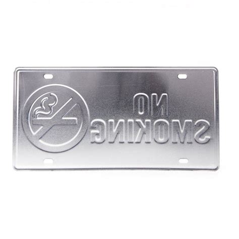 Number Plates wall sign - No Smoking White — eazy wagon