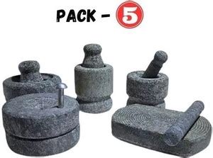 Shubasini Traditional Miniature Mortar and Pestle Stone Toy Set for ...