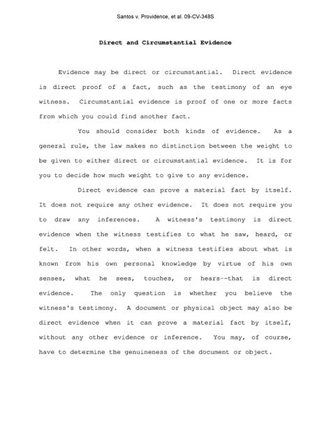 Evidence Types - Direct and Circumstantial Evidence Evidence may be ...