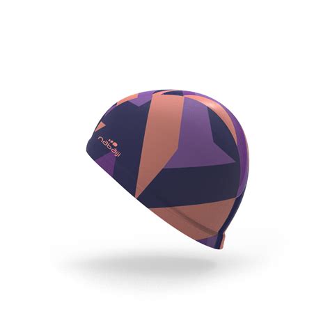 Swim Cap Mesh Large - Printed Coral Purple