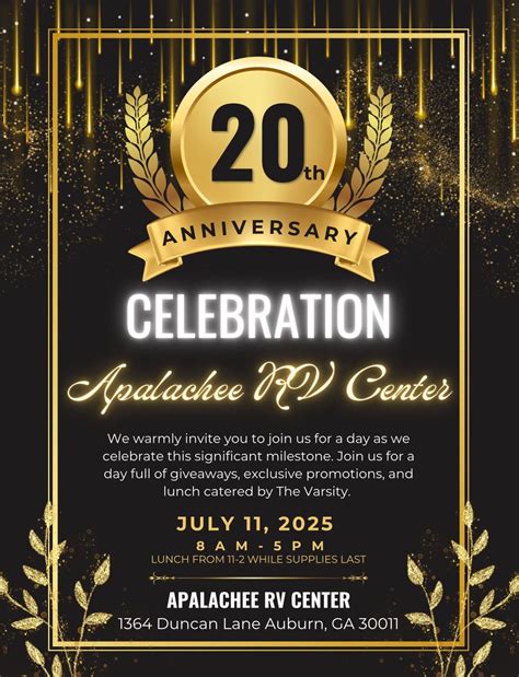 Apalachee RVs 20th Anniversary! , Apalachee RV Center, Auburn, 11 July ...
