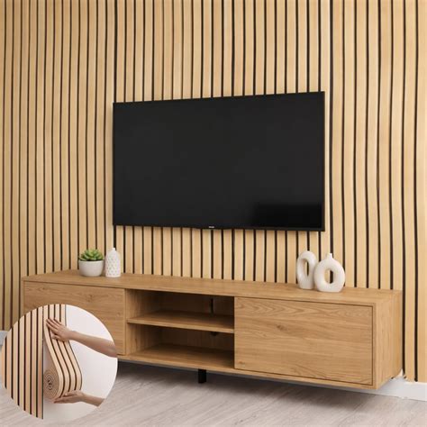 Fluted Foam Wallpaper for Home Walls Strip Panels, Wood Slat Accent ...
