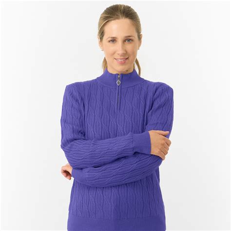 Pure Golf Sorrell Margot Knit Lined Ladies Golf Jumper Future Dusk