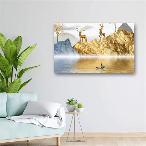 Canvas Painting - Golden Mountains Shadow – SkinsLegend