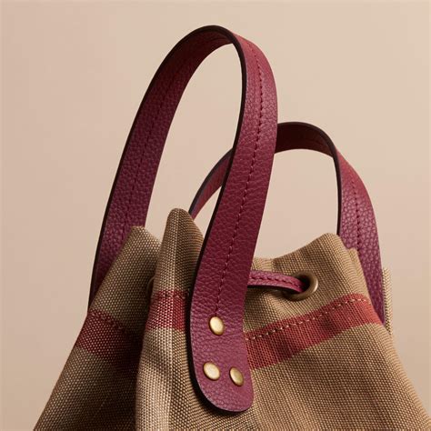 Burberry Check Canvas Bucket Bag | Paul Smith