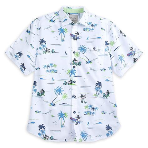 Disney Tommy Bahama Shirt for Men - Mickey Mouse Beach - Whi