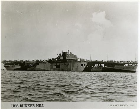 USS Bunker Hill in the Pacific Ocean | The Digital Collections of the ...