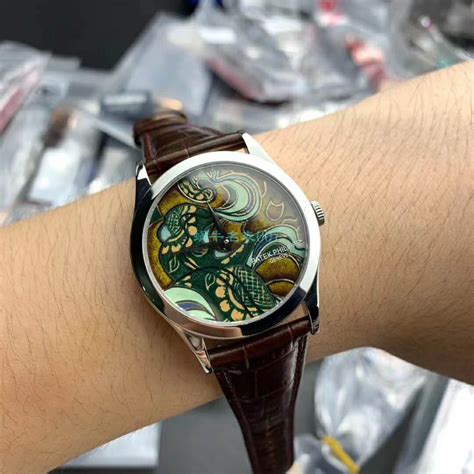 FL厂顶级复刻手表百达翡丽珍稀工艺珐琅5077P-102《不丹六色织品》，5077P-103《不丹八色织品》腕表