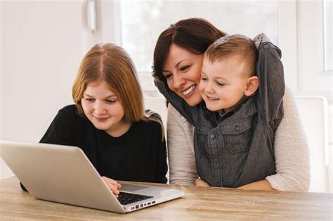 Image result for Kid Mom at Computer