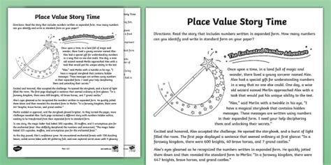 Place Value Story Time for 3rd-5th Grade