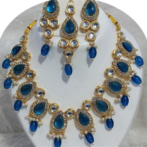 Dhirish International Royalty Glam Pota Kundan And Pearl Necklace Set ...