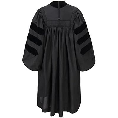 Leishungao Deluxe Fluted Fabric Clergy Robe Doctoral Black India | Ubuy