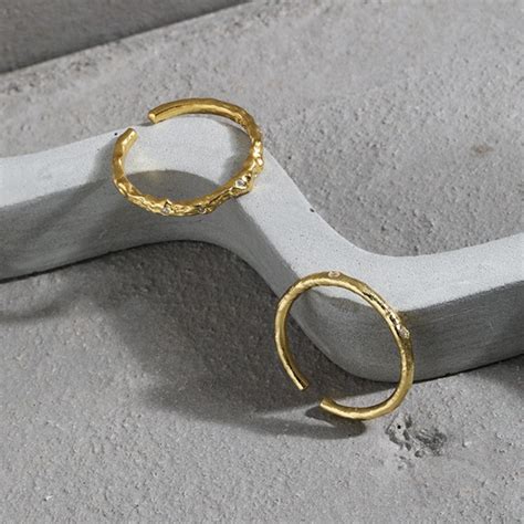 Small Design Irregular Micro-inlaid Zircon Texture, Women's Ring ...