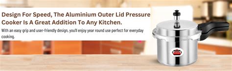 Buy Pannikin Aluminium Outer Lid Pressure Cooker 3 Litres (Silver ...