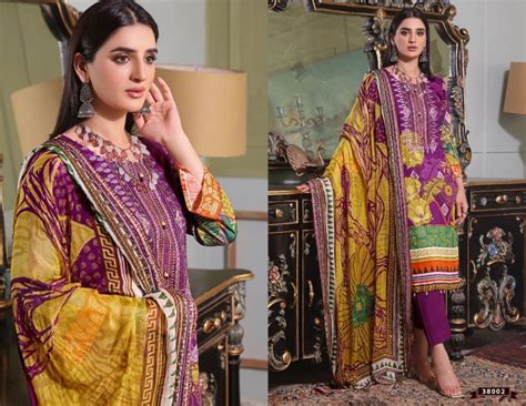 Apna Razia Sultan-38 Cotton Designer Printed Dress Material: Textilecatalog