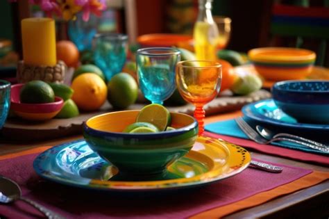 Image result for Colorful Table Setting