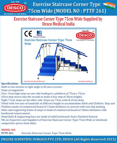Exercise Staircase Corner Type 75cm Wide | Desco