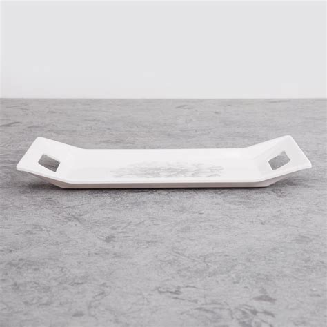 Buy Meadows-Imogen White Printed Melamine Serving Tray - 30x18.5cm from ...