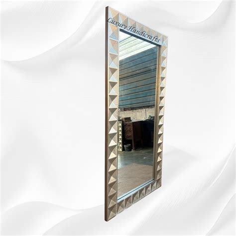 Hermes Silver Metal Embossed Floor Mirror – Luxury Handicrafts