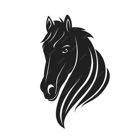 Free Vector | Hand drawn horse head silhouette