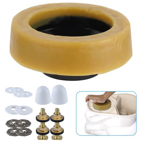 Buy Extra Thick Toilet Wax Ring, Toilet Wax Seal Kit with Closet Bolts ...
