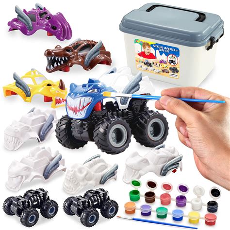 Buy JOYIN Kids Craft Kit Build & Paint Your Own Monster Car Art & Craft ...