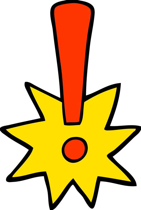 signo de exclamación de dibujos animados de estilo doodle dibujado a ...