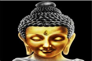 Gautam Buddha Golden Wall Art | Artist : Pranit Jaiswal Photographic ...