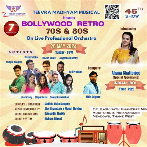 Teevra Madhyam Musical: Bollywood Retro 70s & 80s, Dr. Kashinath ...
