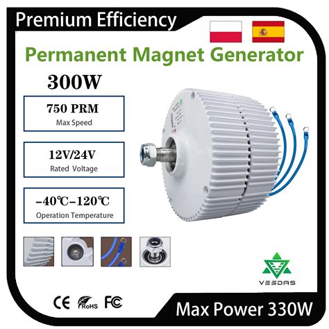 Max. 330 W DC 12 V Permanentmagnetgenerator für DIY horizontale ...