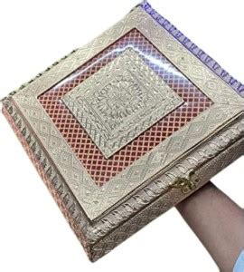 Sgr Handicrafts wooden dry fruit box (8x8INCHES) Container Serving Set ...