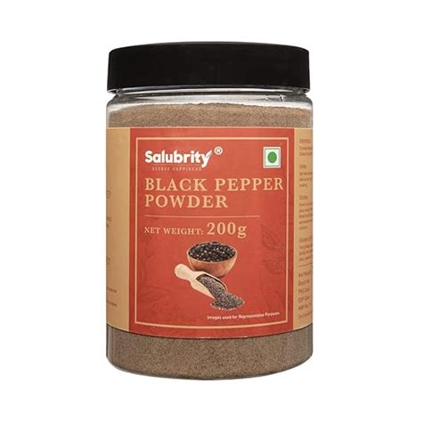 Salubrity Black Pepper Powder, 200g : Amazon.in: Grocery & Gourmet Foods
