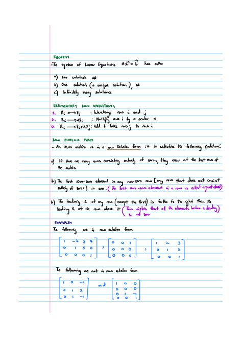 Matrices MAM1000 - helpful - THEOREM The system of Linear Equations AR ...