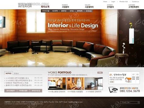 室内设计网站模板PSD素材免费下载_红动中国