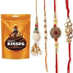 CraftVatika Bhaiya Bhabhi Rakhi Chocolate Gift Combo for Brother Bhabhi ...