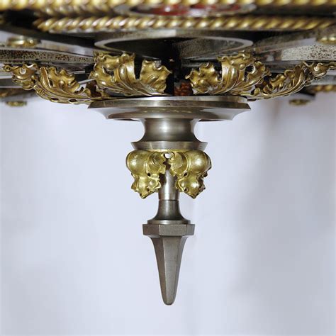 Monumental Detroit Gothic Medieval Renaissance Revival Brass and Steel Chandelier at 1stDibs ...
