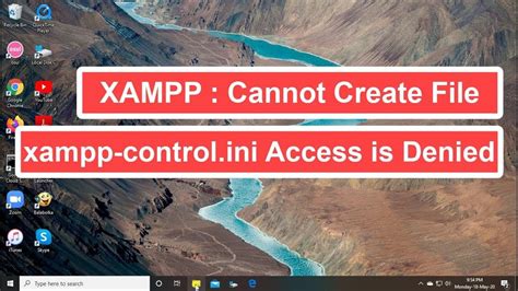 Image result for Cannot Create File Xampp Control.ini