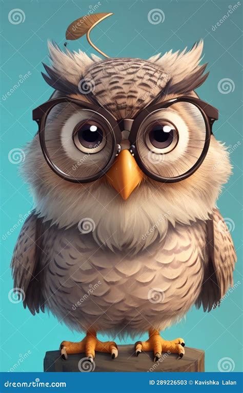 Wise Owl Cartoon Character stock illustration. Illustration of ...