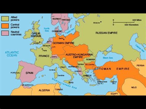 Allied & Central (Axis) Powers: WWI Countries, Timeline, Map