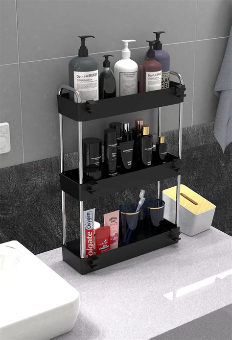 WYT Slim Storage Cart, 4 Tier Mobile Shelving Unit India | Ubuy