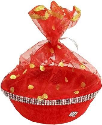 AccuPrints Handmade Decorated Gift Packaging Basket with Readymade Net ...
