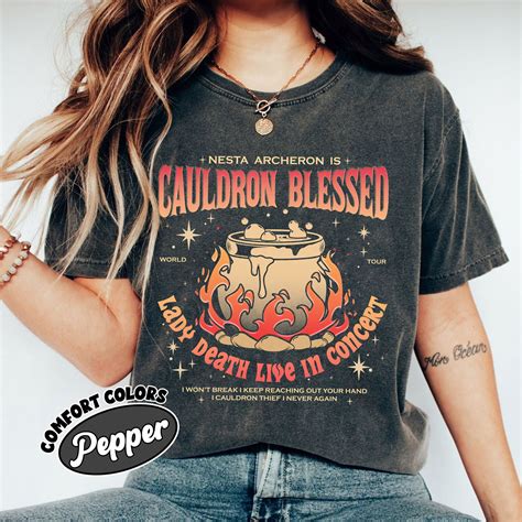 Comfort Colors ACOTAR Nesta Archeron Shirt Cauldron Blessed Lady Death ...